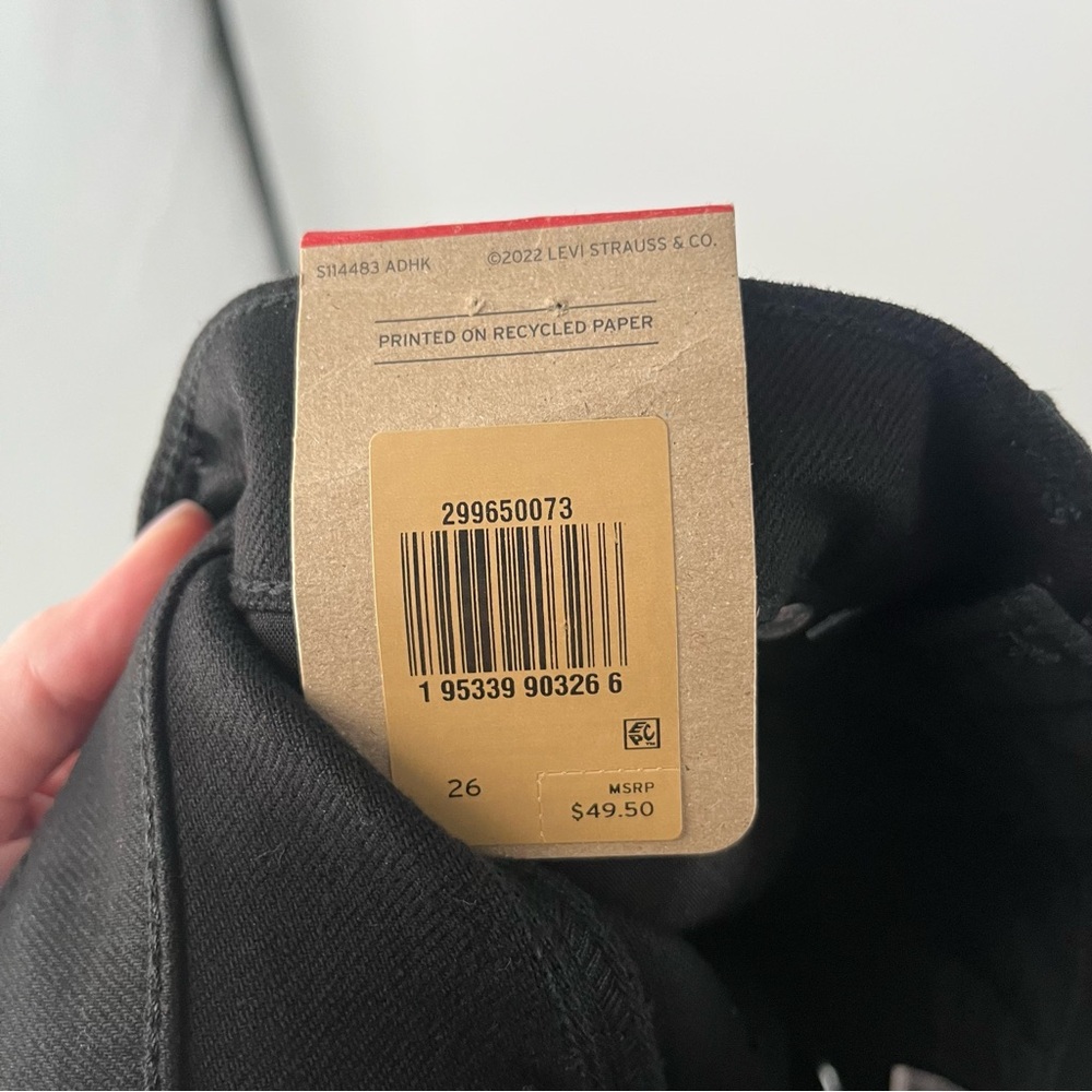 Levi's Mid-Length Shorts Mid Rise Black Denim Shorts 26 - Picture 11 of 11